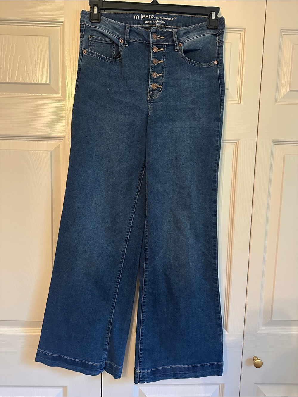 Maurices Dark Blue High-Rise Wide Leg Jeans